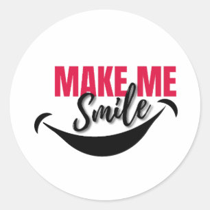 Make me smile Classic Round Sticker
