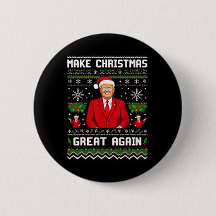 Make Merry Christmas Great Again Santa Trump Dance 6 Cm Round Badge