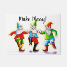 Make Merry Dancing Elves Doormat