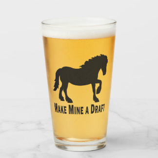 Make Mine a Draught | Long Tail Draught Horse Glass