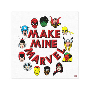 "Make Mine Marvel" Hero Graphic Canvas Print