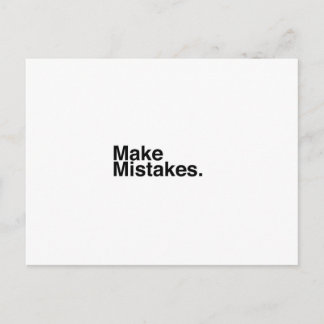 Make Mistakes. Postcard