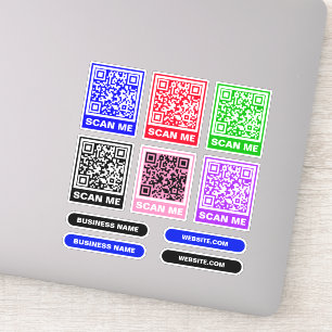 Make Modern Colourful QR CODE - 6 Scanning Sticker