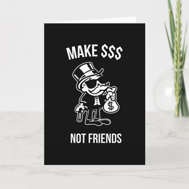 Make Money Not Friends Capitalist Gift Card (Front)