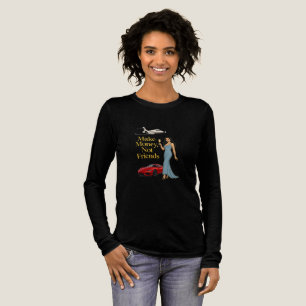 Make Money Not Friends Glam Jetset Design Tri-Blend Shirt