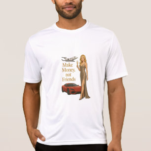 Make Money Not Friends Luxury Illustration T-Shirt