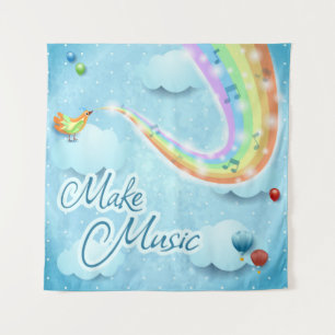 Make music, digital art tapestry