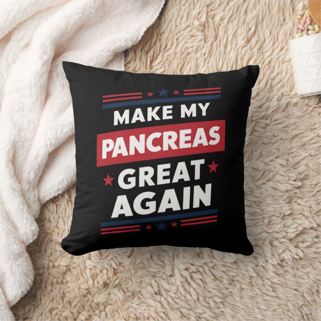 Make My Pancreas Great Again Diabetes Awareness Cushion (Blanket)