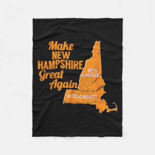 Make New Hampshire Great Again Build A Wall Fleece Blanket