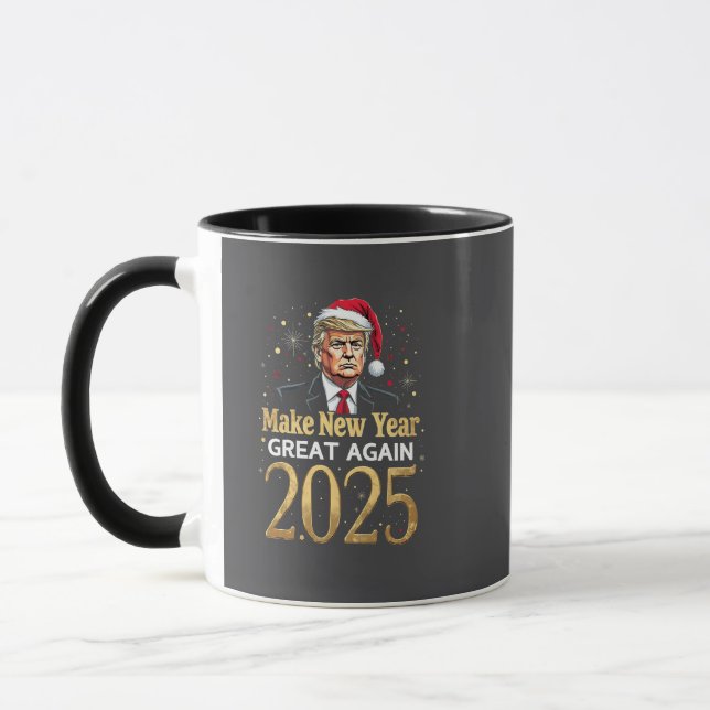 Make New Year Great Again 2025 Trump inauguration Mug (Left)