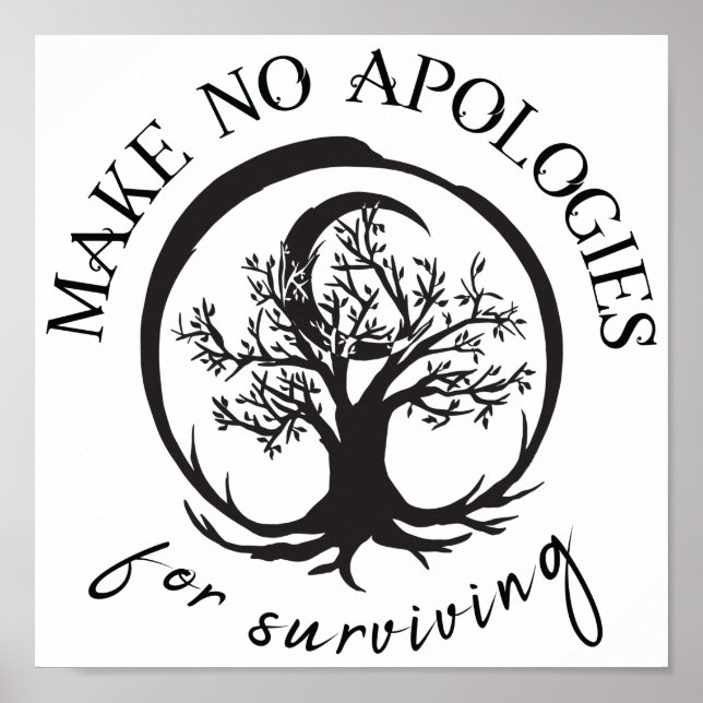 Make No Apologies For Surviving Print (Front)