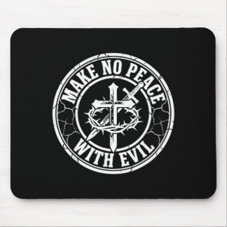 Make No Peace With Evil Knight Templar Jerum Cross Mouse Pad