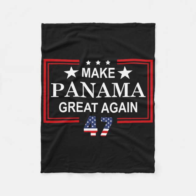 Make Panama Great Again Flag  Fleece Blanket (Front)