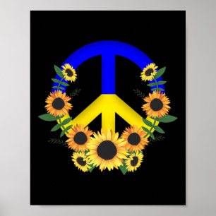 Make Peace And Sunflowers For Ukraine - Praying Fo Poster