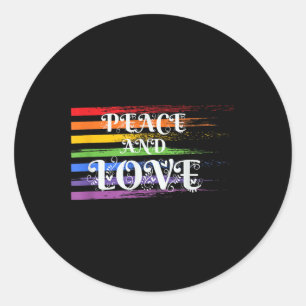 Make Peace, Not War - Colourful Peace &amp; Love R Classic Round Sticker
