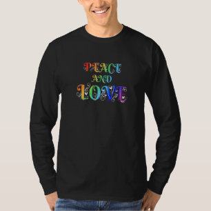 Make Peace Not War  Colourful Peace & Love Illustr T-Shirt
