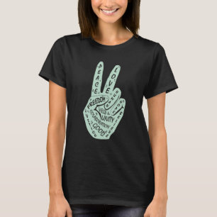 Make Peace Not War Peace Hand Sign 10 T-Shirt
