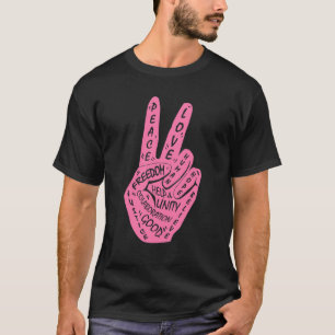 Make Peace Not War  Peace Hand Sign 11 T-Shirt