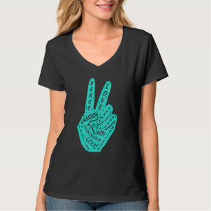 Make Peace Not War Peace Hand Sign 15 T-Shirt