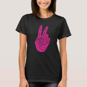 Make Peace Not War  Peace Hand Sign  18 T-Shirt