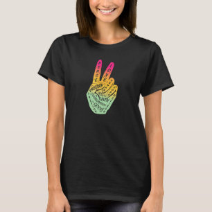 Make Peace Not War Peace Hand Sign 3 T-Shirt