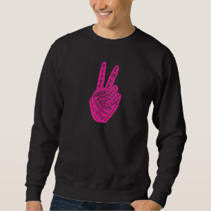 Make Peace Not War  Peace Hand Sign  5 Sweatshirt