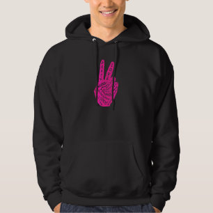Make Peace Not War Peace Hand Sign 7 Hoodie