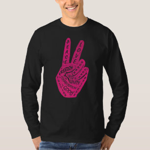 Make Peace Not War Peace Hand Sign 7 T-Shirt