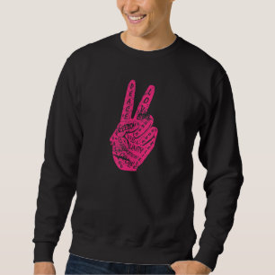 Make Peace Not War  Peace Hand Sign Vintage Sweatshirt