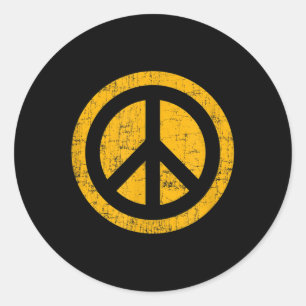 Make Peace Not War - Peace Logo  Classic Round Sticker
