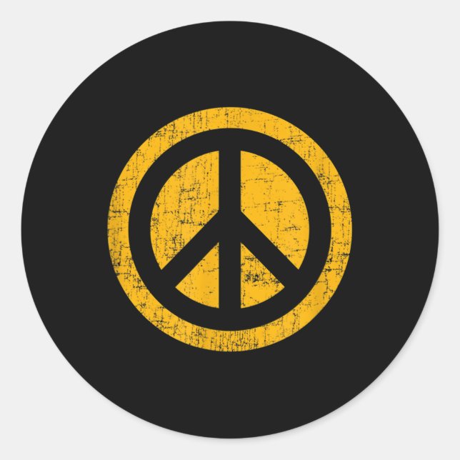 Make Peace Not War - Peace Logo  Classic Round Sticker (Front)