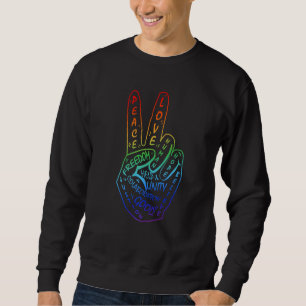 Make Peace Not War  Peace Sign Symbol  4 Sweatshirt