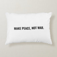Make peace not war white black text minimalist