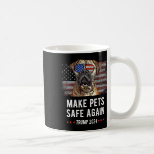 Make Pets Safe Again Bullmastiff Dog Trump Coffee Mug