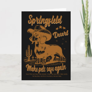 Make Pets Safe Again Cowboy Dachshund Dog Vote Tru Card