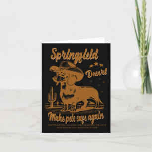 Make Pets Safe Again Cowboy Dachshund Dog Vote Tru Card