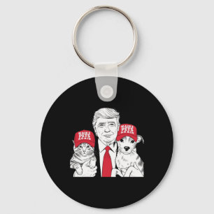 Make Pets Safe Again Election Mega Trump Funny Deb Key Ring