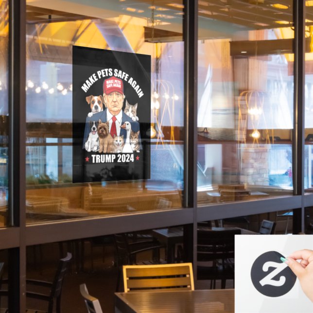 Make Pets Safe Again Trump 2024 Save Our Pets (Restaurant Window)