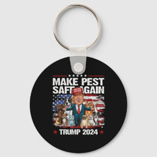 Make Pets Safe Again Trump 2024 Save Our Pets 1  Key Ring