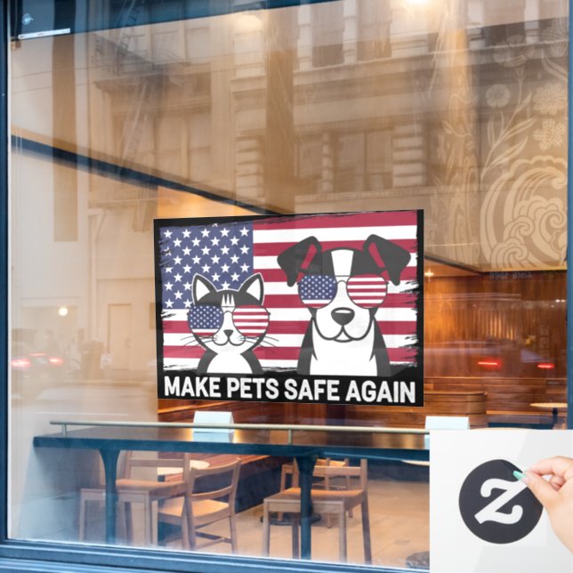 Make Pets Safe Again Trump Harris Debate 2024 (Cafe Window)