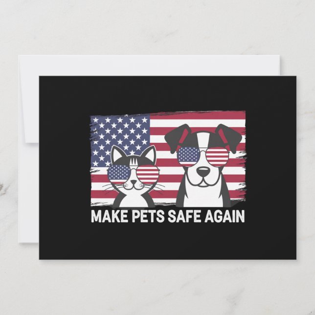 Make Pets Safe Again Trump Harris Debate 2024 Invitation (Front)