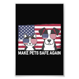 Make Pets Safe Again Trump Harris Debate 2024 Photo Print