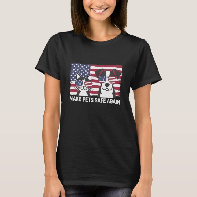 Make Pets Safe Again Trump Harris Debate 2024 T-Shirt (Front)