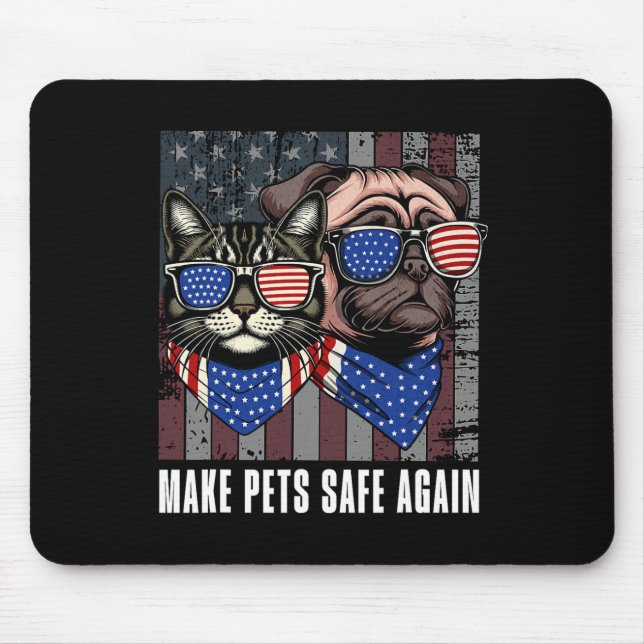Make Pets Safe Again Trump Harris Debate Eating Th Mouse Pad (Front)