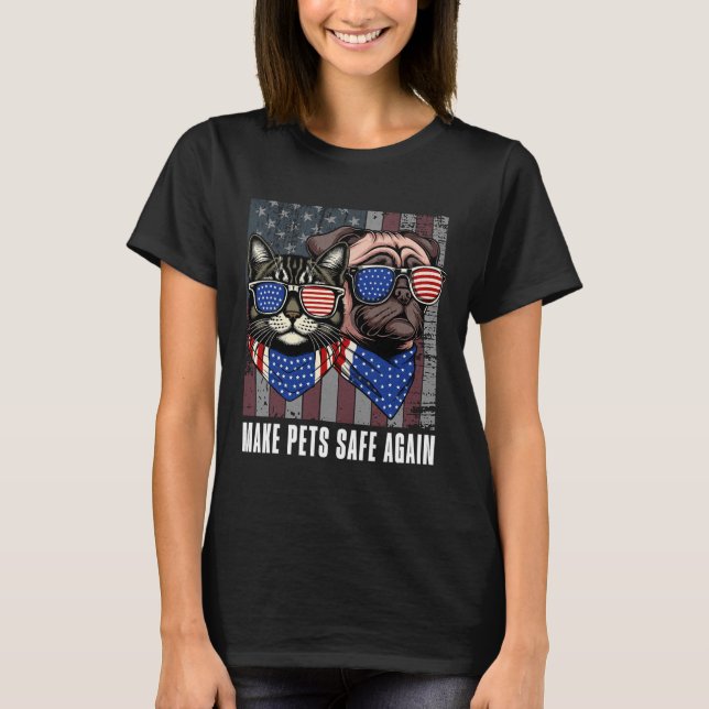 Make Pets Safe Again Trump Harris Debate Eating Th T-Shirt (Front)