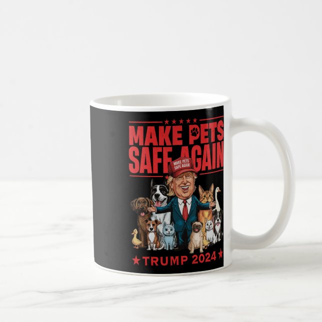 Make Pets Safe Again Trump Save Our Pets 5  Coffee Mug (Right)