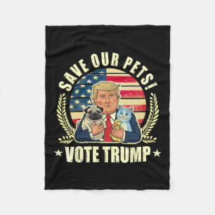 Make Pets Safe Again Vote For Trump Vance 2024 Ele Fleece Blanket