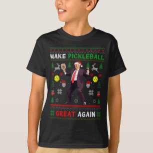 Make Pickleball Great Again Funny Christmas Trump  T-Shirt