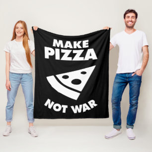 Make Pizza Not War Fleece Blanket