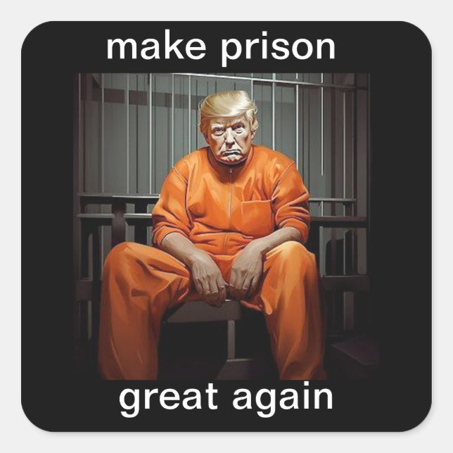 make prison square sticker (Front)